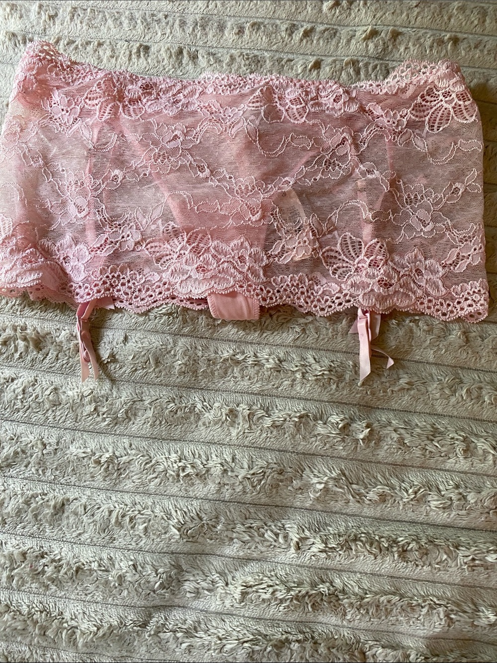 Victoria's Secret Pink Lace Bandeau Garter